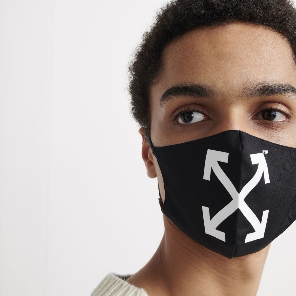 Off White Face Mask Black White Arrows‎